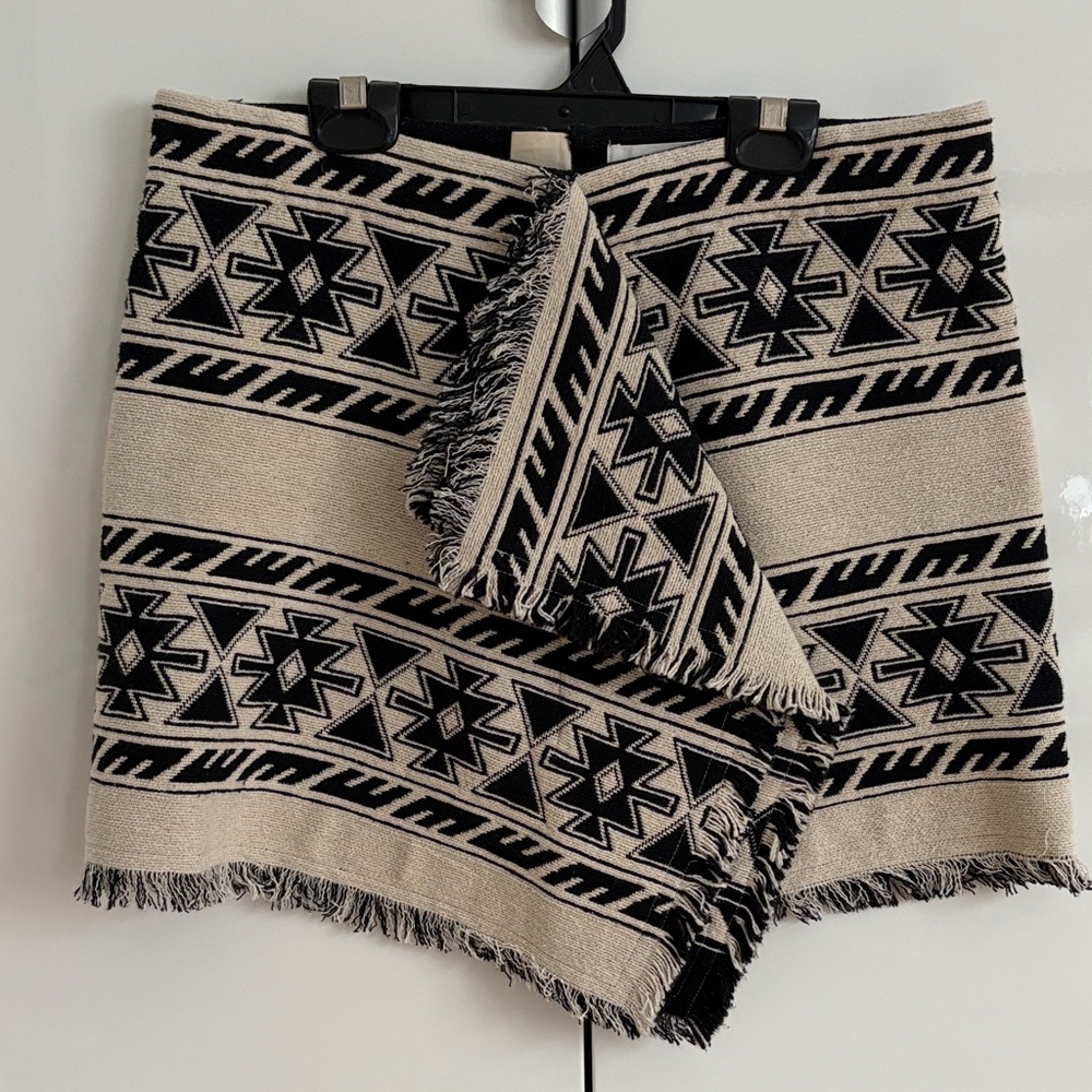 Isabel Marant Black and Cream Jiloa Skirt US 8